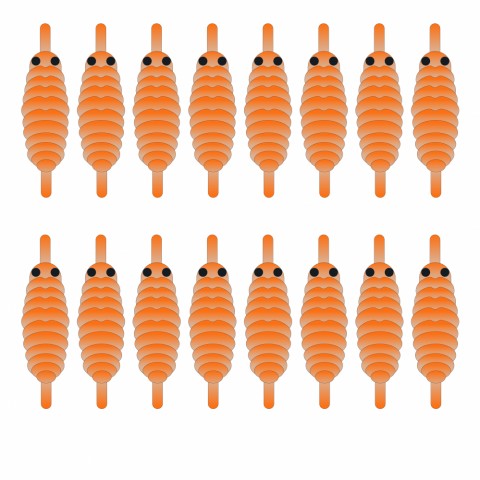 Спинки для имитации рачка Бокоплава, Гаммаруса, креветки (прозрачные)