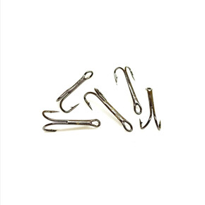 Крючок двойной, паянный MUSTAD, черный никель 100шт