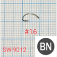 Крючки SUNG WOON SW-9012 Fly, формы scud, черный никель, 1000 шт