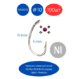 Крючки SUNG WOON SW-9012 Fly, формы scud, никель, 100 шт