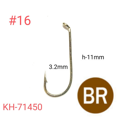 Крючки для нимф и сухих мушек Kumho DRY FLY OR LIGHT NYMPH KH-71450 BR 1000шт